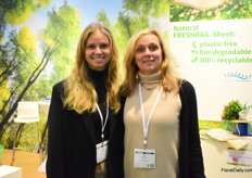 Helee and Ruth Schuller of Freshbag were at the fair with their biodegradable freshbags. The bags are used to provide flowers with water during transport.
